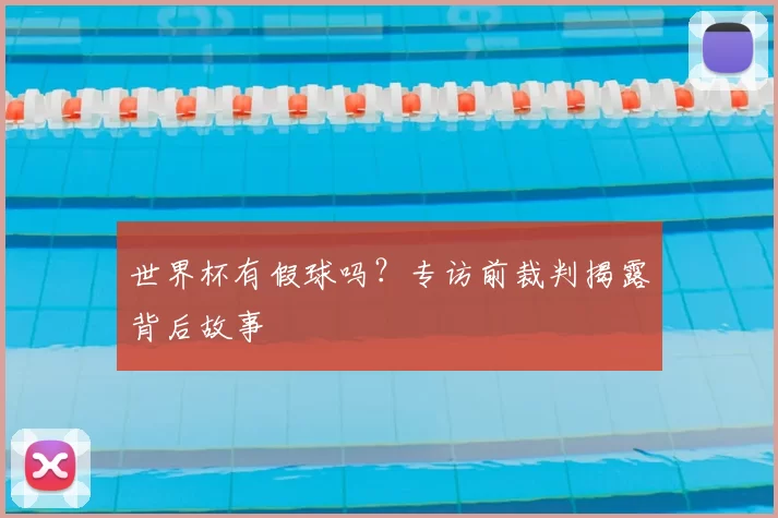世界杯有假球吗？专访前裁判揭露背后故事